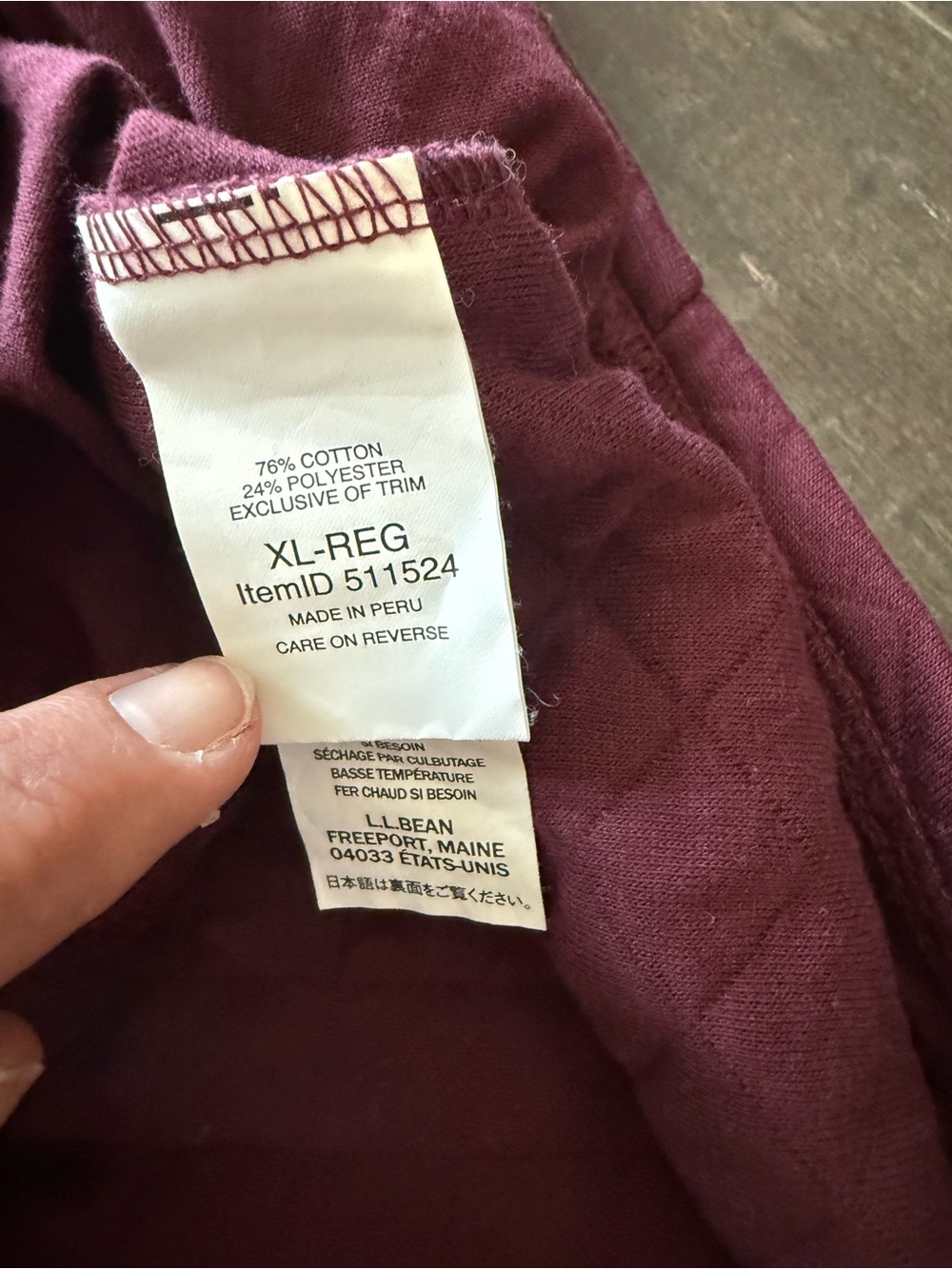 L.L. Bean Traditional Fit Quilted Snap Front Overshirt Burgundy Men’s XL Reg - Picture 5 of 9